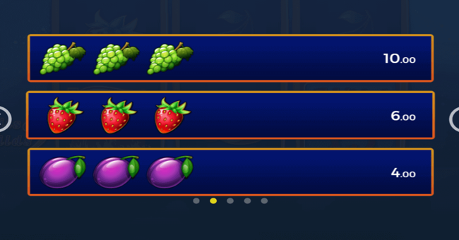 fruits and wild 2 paytable2 paytable