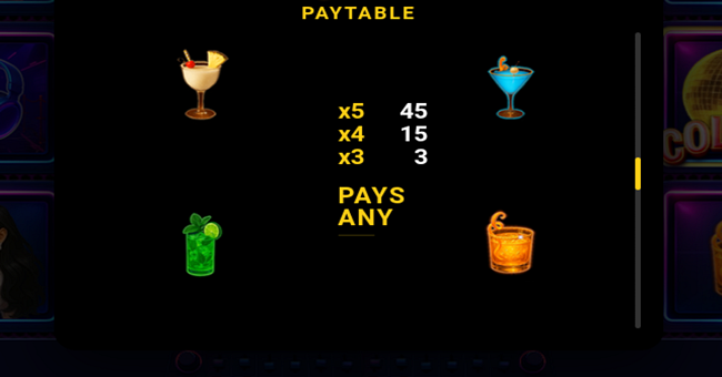 ftv night club paytable 3 paytable