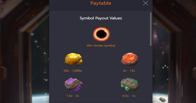 galaxy miner paytable paytable