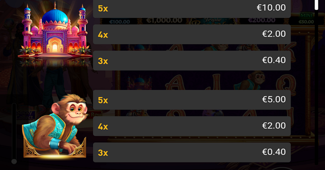 genie triple bonanza paytable 1 paytable
