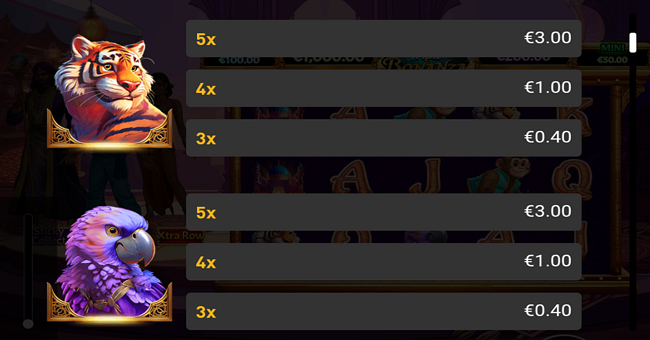 genie triple bonanza paytable 2 paytable
