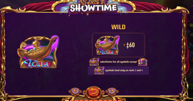 genies showtime paytable 1 paytable