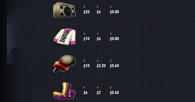 glam rock 2 paytable