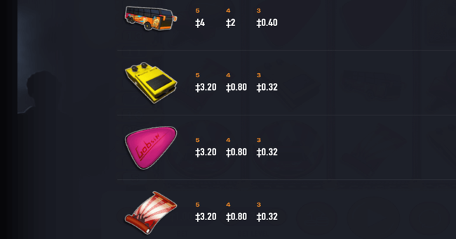 glam rock 3 paytable