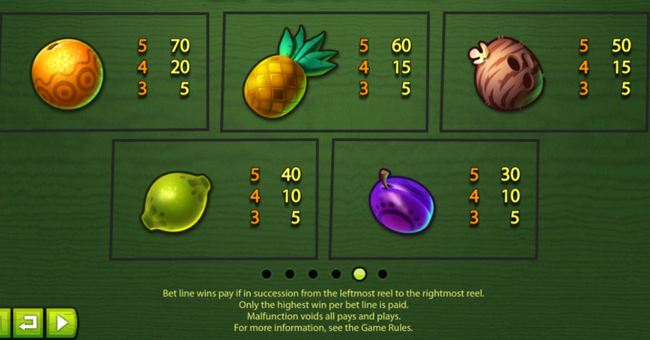 go bananas paytable 2 paytable