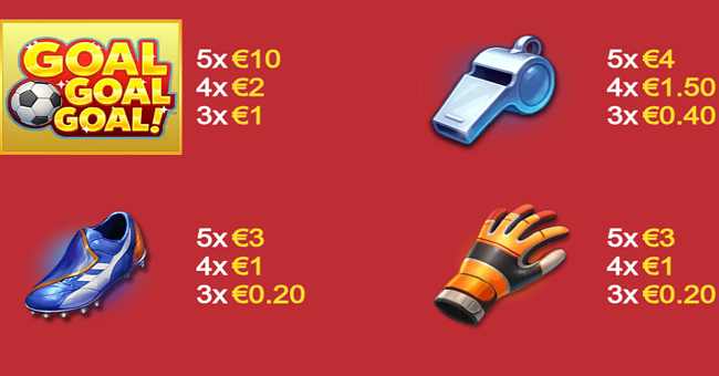 goal goal goal cash collect paytable 1 paytable