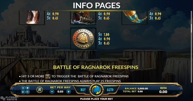 gods of asgard paytable 2 paytable