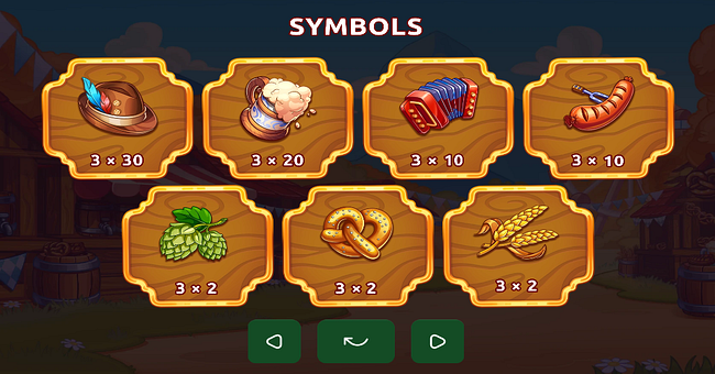 gold oktoberfest paytable paytable