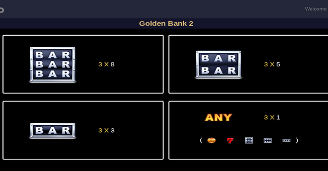 golden bank 2 paytable 2 paytable