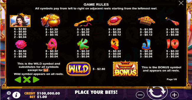 golden beauty paytable paytable