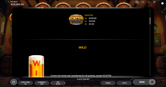 golden brew paytable 2 paytable