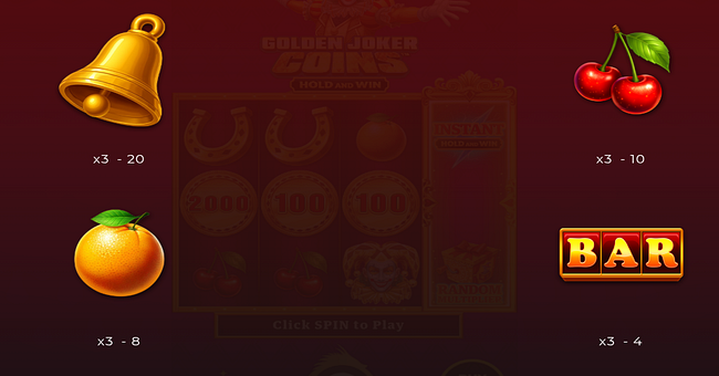 golden joker coins hold and win paytable 3 paytable