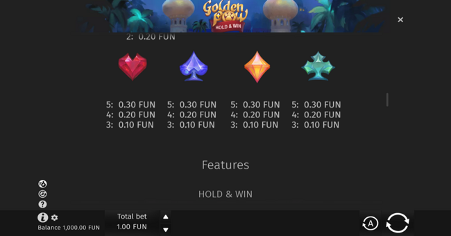 golden paw hold and win paytable 2 paytable