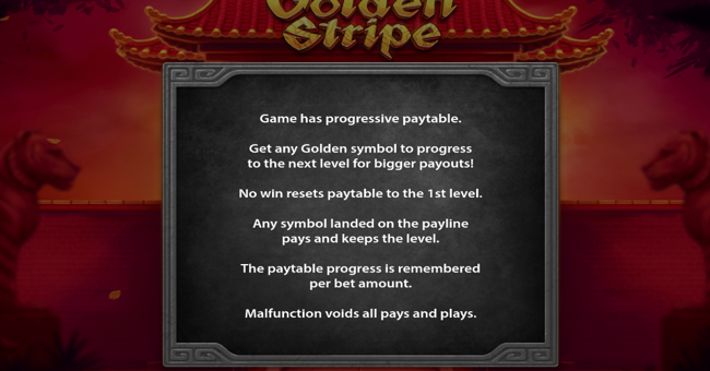 golden stripe paytable paytable