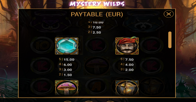 golem mystery wilds paytable 2 paytable