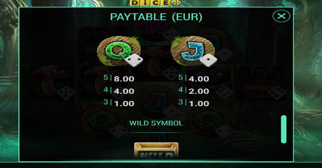 golem wildwoods dice paytable 4 paytable