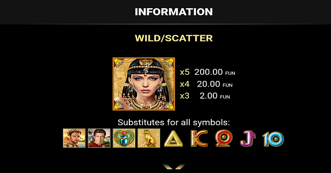 grace of cleopatra buy bonus paytable 1 paytable