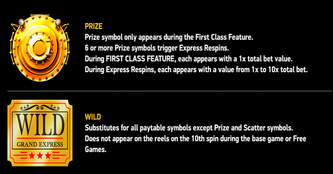 grand express action class paytable paytable