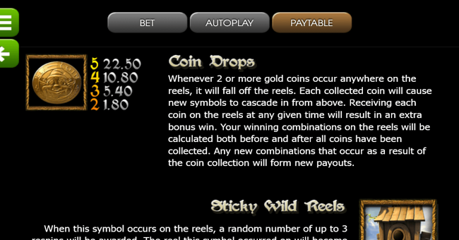 greedy goblins 2 paytable