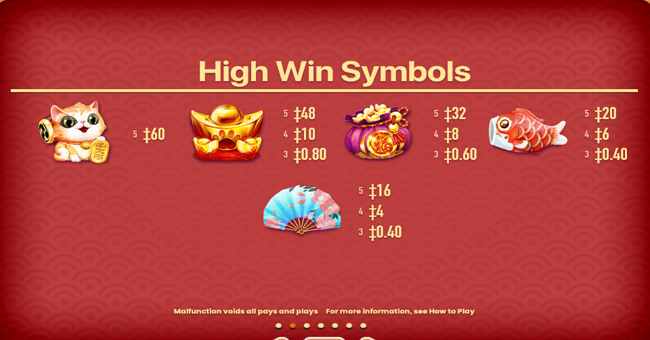 habanero lucky fortune cat 1 paytable