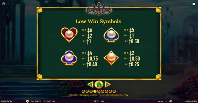 habanero poseidon paytable 3 paytable