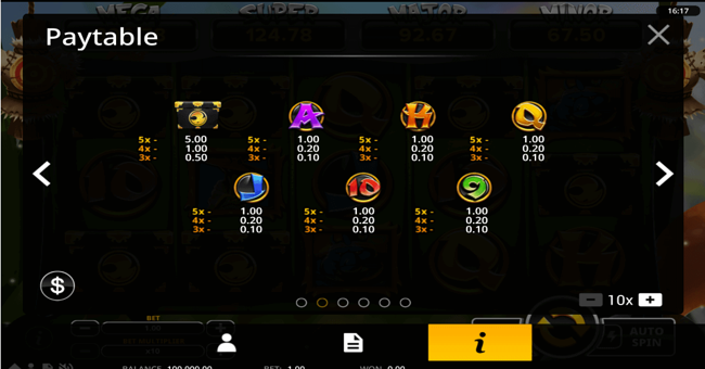 hachis quest of heroes paytable 2 paytable