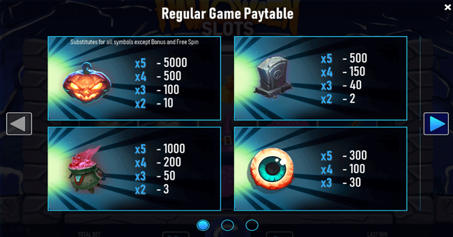 halloween slots paytable4 paytable