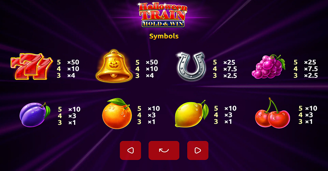 halloween train paytable paytable