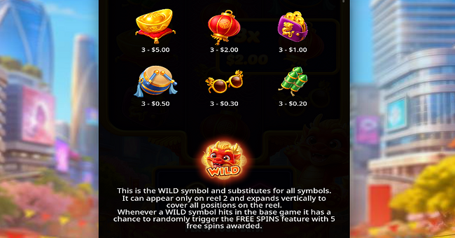 happy dragon paytable 1 paytable