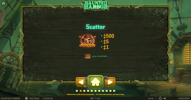 haunted harbor paytable 2 paytable