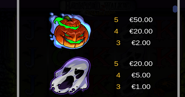 haunted walker 2 paytable 1 paytable