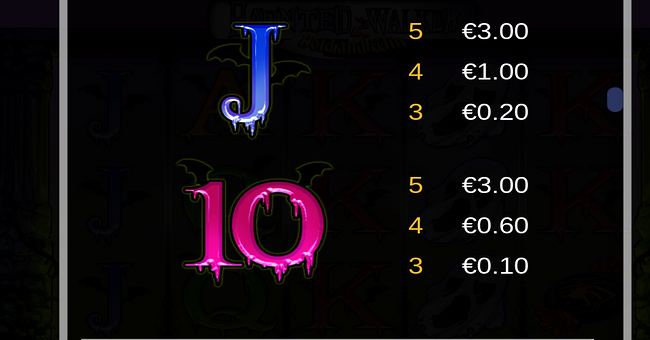 haunted walker 2 paytable 4 paytable