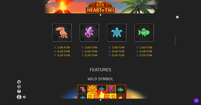 heart of tiki paytable 3 paytable