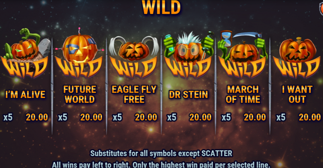 helloween paytable 1 paytable