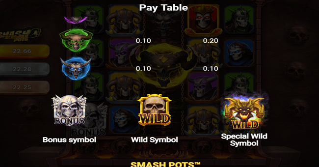 hellreign smash pots paytable 2 paytable
