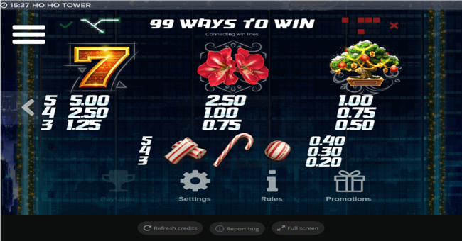 ho ho tower paytable paytable