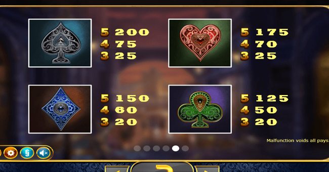 holmes and the stolen stones 2 paytable