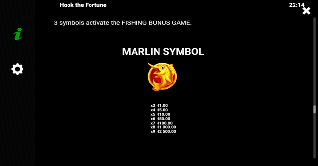 hook the fortune paytable 2 paytable