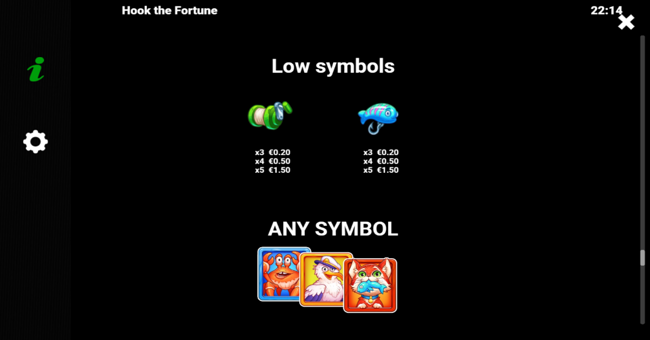 hook the fortune paytable 4 paytable
