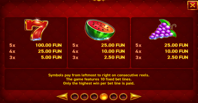 hot slot 777 diamond crown paytable 1 paytable