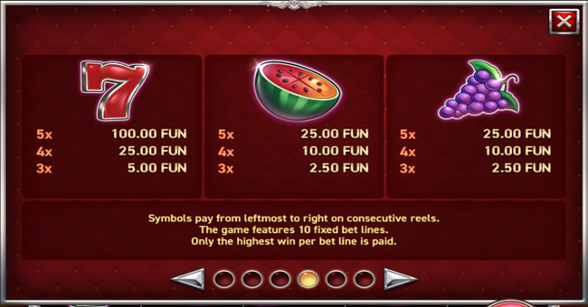 hot slot 777 platinum crown paytable 1 paytable