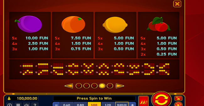 hot slot 777 rubies extremely light paytable 2 paytable