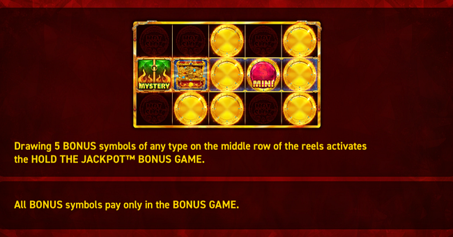hot slot diamond coins hold the jackpot cash infinity paytable 2 paytable