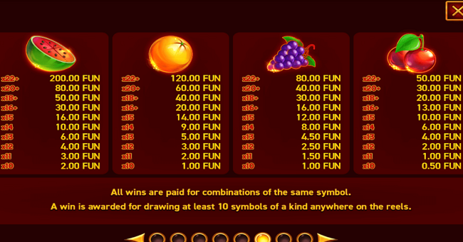 hot slot magic pearls paytable 1 paytable