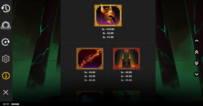 hound of hades paytable 2 paytable