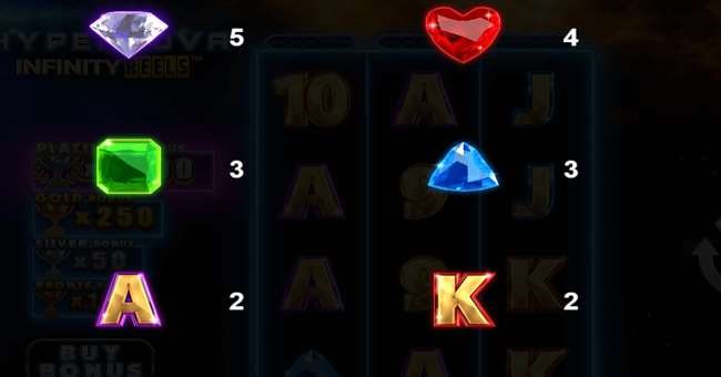 hypernova infinity reels paytable 1 paytable