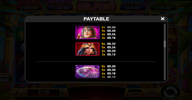 immortal ways mr first paytable 1 paytable