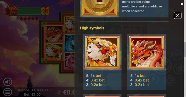 imperial coins paytable 1 paytable