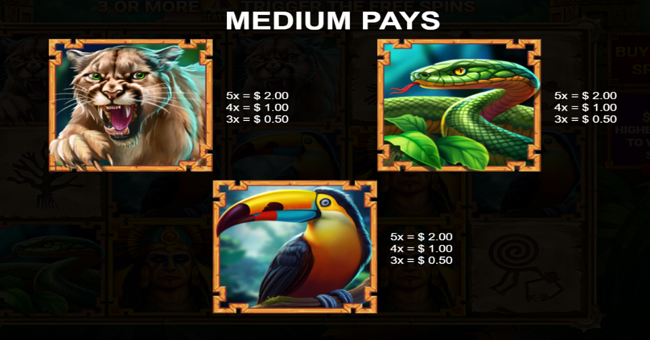 incan treasures paytable 3 paytable