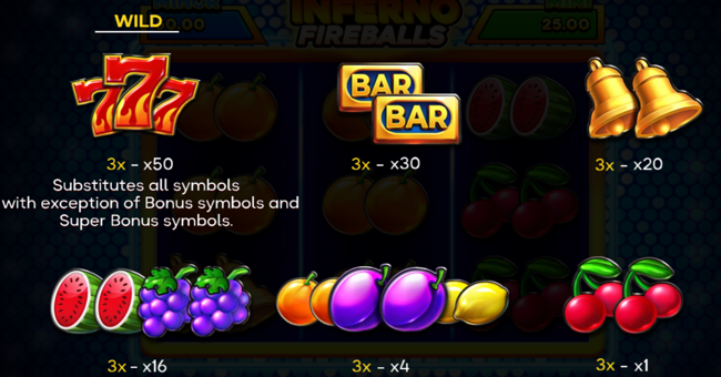 inferno fireballs running wins paytable paytable
